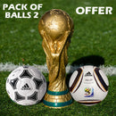 Pack of 2 (Tango + Jabulani ) Hand stitched Soccer Ball Size 5
