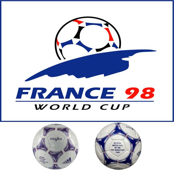 Tricolore Football Fifa World Cup France 1998 Official Match Soccer Ball Size 5