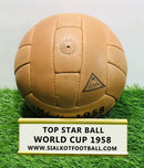 Top Star VM Bollen 1958 FIFA World Cup Sweden Leather Soccer Match ball size 5
