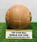 Top Star VM Bollen 1958 FIFA World Cup Sweden Leather Soccer Match ball size 5
